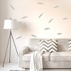Unique Bargains Removable Feather Shape PVC Material Wall Stickers 5.31" x 1.46" 12 Pcs - 3 of 4