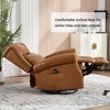 ChicFurnit Living Room Chair Arm Accent Chair Manual Recliner Rocker Swivel Body Massage Genuine Leather for Living Room, 30.31"*23.23"*22.05" - 4 of 4