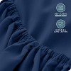 24 Inch Extra Deep Pocket Microfiber Fitted Sheet by Bare Home - 4 of 4