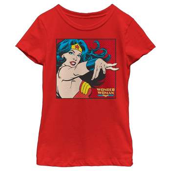 Girl's Wonder Woman Reach Poster T-Shirt