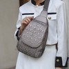 MKF Collection Cleisy M logo Embossed Vegan Leather Women’s Sling Bag by Mia K - 3 of 4