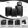 Gulches Luggage Sets ABS+PC Hardshell 4pc Luggage Hardside Lightweight Durable Suitcase sets Spinner Wheels Suitcase with TSA Lock (12/20/24/28),black - 3 of 4