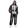 Joyfy Skeleton Costume for Adult Men - Plush Skeleton Pajamas for Halloween Parties - 2 of 4