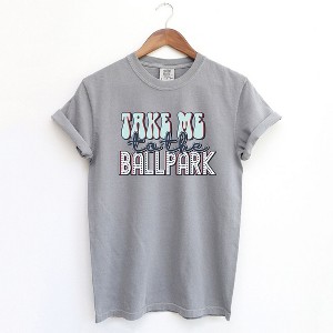 Simply Sage Market Women's Take Me To The Ballpark Short Sleeve Garment Dyed Tee - 1 of 2