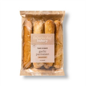 Take & Bake Garlic Parmesan Breadsticks - 9oz/6ct - Favorite Day™ - 1 of 3