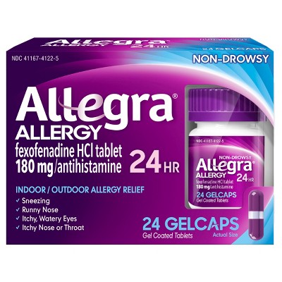 Allegra d gel caps or tablets