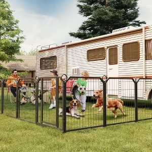 Dog Playpen with Door for Yard, Dog Pen Indoor Heavy Duty Puppy Exercise Pen - 1 of 4
