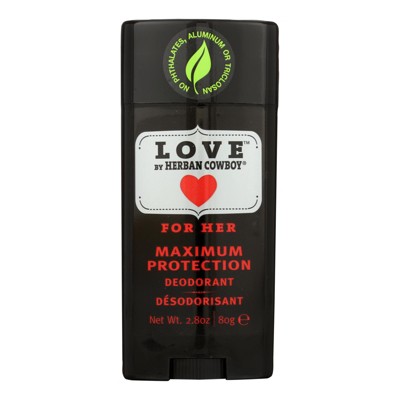 Herban Cowboy Love For Her Maximum Protection Deodorant - 2.8 oz