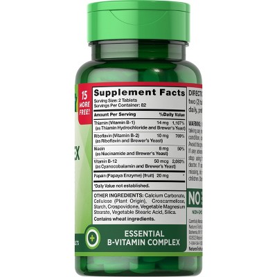High Potency Vegan B-Complex Plus B-12 Tablets