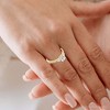 Pompeii3 1 1/10Ct Diamond & Moissanite Accent Engagement Ring in 10k Gold - 4 of 4