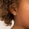 Girls' CZ Kitty Friend Hoop Sterling Silver Earrings - In Season Jewelry - 3 of 4
