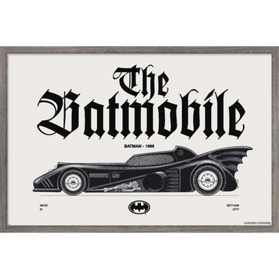 Trends International DC Comics Batman: 85th Anniversary - The Batmobile 1989 Framed Wall Poster Prints