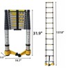 Gulches 11.5 FT aluminum telescopic ladder with 360¡ã rotatable stabilizer bar and magnetic tool strip, compact, portable, anti-slip for versatile use - 2 of 4