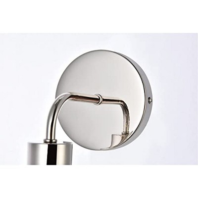 Polished Nickel and Clear Glass Dimmable Bath Sconce