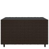 vidaXL Square Patio Coffee Table Brown 19.7 in.x19.7 in.x11.8 in. Poly Rattan - 4 of 4