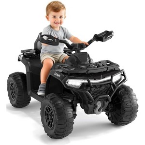 12V Electric Ride On Car for Kids 3-8 Years, 2 * 45W Motor, Remote Control, LED Lights, Music Player & Emergency Brake, Battery Powered Cars for Kids - 1 of 4