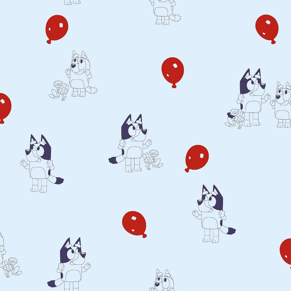Photos - Wallpaper Disney Bluey Keepy Uppy Blue Kids' Peel and Stick  