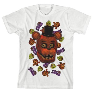 Freddy's Big Face Video Game White Tee Shirt - 1 of 1