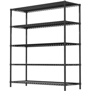 VYNXARIA 60" 5-Tier Heavy-Duty Black Wire Shelf - 800LBS Capacity for Ultimate Storage - 1 of 4