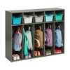 ECR4Kids Streamline 5-Section Coat Locker with Scoop Front Storage Bins, Toddler Size, Grey Wash - 4 of 4