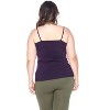 Women's Plus Size Lace Trim Tank Top - One Size Fits Most Plus - White Mark - 3 of 3