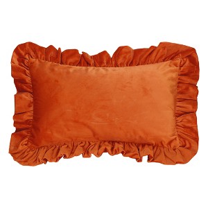 REGALWOVEN Scalloped Trim Outdoor Throw Pillow Covers for Sofa Living Room Home Decor 1 Pc - 1 of 4