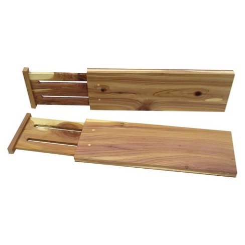 2pc Cedar Dresser Drawer Dividers Brown Organizers That Fit