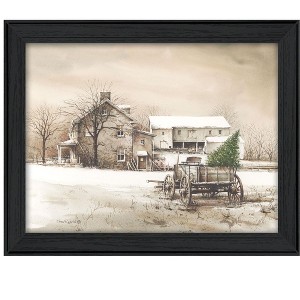 Bringing Home the Tree Framed Wall Art,Home Decor Framed Print for Living Room, Bedroom & Farmhouse Wall Decoration by John Rossini - 1 of 4