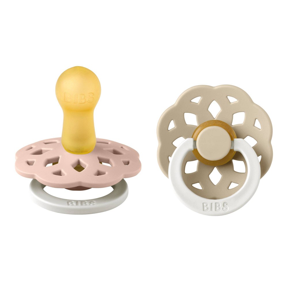Bibs Boheme Latex Pacifier 6-18m - Glow/Vanilla - 2pk