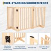 Wooden Freestanding Dog Gate, Folding Wooden Gates for Dogs Indoor for Doorways Stairs , Panel Dog Gate with No-Slip Mat - 4 of 4