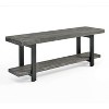 Pomona Metal and Reclaimed Wood Bench Slate Gray - Alaterre Furniture - 2 of 4