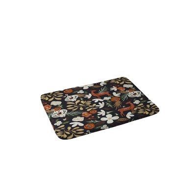 36"x24" Marta Barragan Camarasa Christmas Holiday Night III Memory Foam Bath Mat Brown - Deny Designs