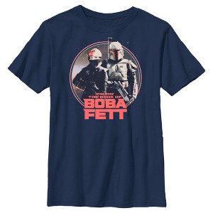 Boy's Star Wars: The Book of Boba Fett Fennec and Boba Classic Circle T-Shirt - 1 of 4