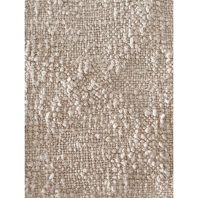 Beige Cotton Bouclé Rectangular Euro Pillow with Down Insert