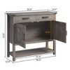 Farmhouse Entryway Table with 2-Door Cabinet & 2 Drawers - 2 of 4