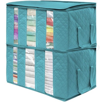 Sorbus 3 Section Foldable Storage Bag Organizers 2-Pack