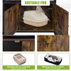 Hidden Litter Box Cat Tree with Litter Box Enclosure, 57.5'' Wooden Modern Cat Tower On Wheels Metal Frame with Hammock, Scratching Mat & Post - 4 of 4