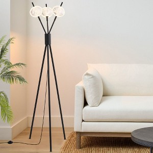 POWLIG 65-in LED Tripod Floor Lamp with Outlet - 1 of 4