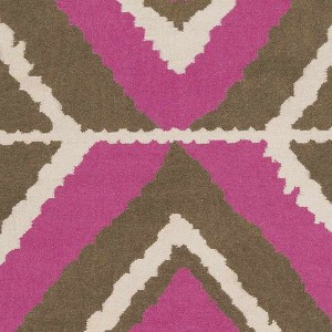 Hauteloom Wiley Magenta&Brown Wool Rug - 1 of 4