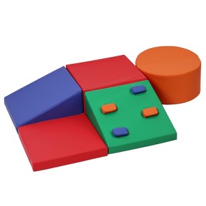 5-Piece Foam Climbing Blocks for Toddlers - Soft Indoor Play Gym Set for Climbing & Crawling (Ages 1-3) - 1 of 4