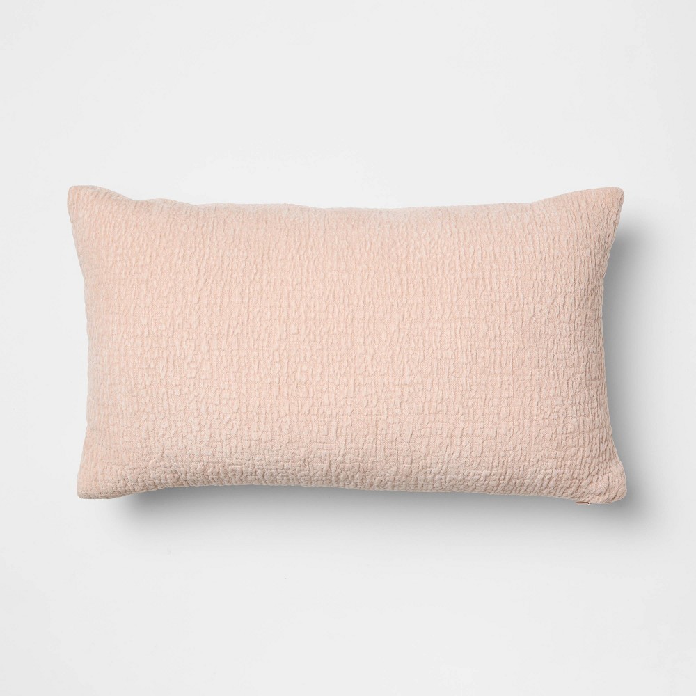 Lumbar Textured Velvet Peach - Threshold™ designed with Studio McGee