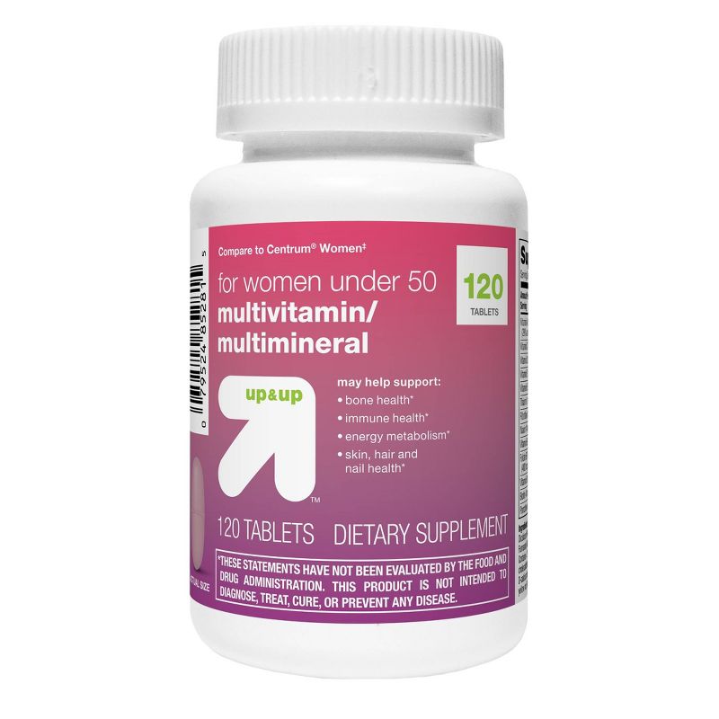 Women&#39;s Under 50 Multivitamin Dietary Supplement Tablets - 120ct - up &#38; up&#8482;, 1 of 6