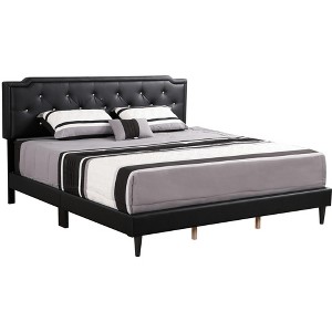 Passion Furniture Deb Tufted King Panel Bed - 1 of 4