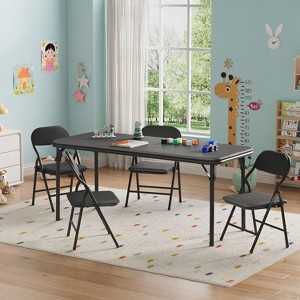 Children's folding dining table, activity table for boys and girls, suitable for restaurants, nurseries, and classrooms. - 1 of 4