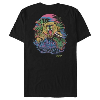 Men's Neff Colorful Grizzly Bear Badge T-shirt - Black - Medium : Target