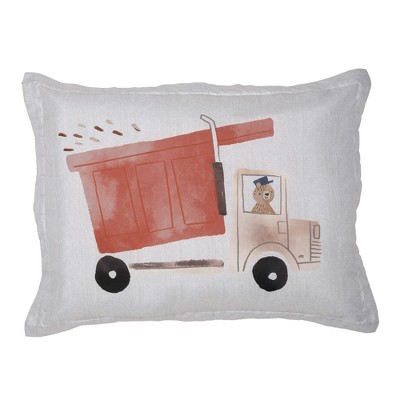 Blue Construction Vehicles Twin Microfiber Quilt Set