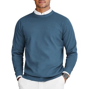 COOFANDY Mens Crew Neck Sweaters Long Sleeve Lightweight Knit Dress Pullover Sweaters - 1 of 4