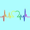 Adult Design By Humans Pride Heartbeat Rainbow By LuckyCharm99 Racerback Tank Top - 2 of 2