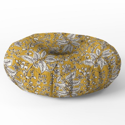 Heather Dutton Gracelyn Yellow Round Floor Pillow - Deny Desings