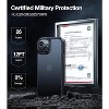 TORRAS iPhone 15 Shockproof Protective 12FT Military Grade Drop Protection Hard Slim Translucent Case Designed - Black - 2 of 4